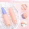 5 Pcs Silicone Practice Fingers for Acrylic Nails with 240 False Nail Tips Nail Training Mannequin Finger Soft Nail Art Training Manicure Fingers for DIY Nails Practice