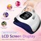 320W UV LED Nail Lamp, Professional UV Nail Dryer Light for Gel Nails with 72 Beads, Fast Curing Gel Polish Lamp Auto Sensor 4 Timer Setting Portable Nail Art Drying Tools for Fingernail/Toenail