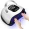 320W UV LED Nail Lamp, Professional UV Nail Dryer Light for Gel Nails with 72 Beads, Fast Curing Gel Polish Lamp Auto Sensor 4 Timer Setting Portable Nail Art Drying Tools for Fingernail/Toenail