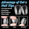 LoveOurHome 600pc Coffin Gel X Nail Tips Short Clear Fake Nail Full Cover Clear XS Soft Gel False Artificial Fingernails Soft Gel X Nails Tips for Gel Acrylic Nail Extension Press on Nails Making