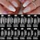 LoveOurHome 600pc Coffin Gel X Nail Tips Short Clear Fake Nail Full Cover Clear XS Soft Gel False Artificial Fingernails Soft Gel X Nails Tips for Gel Acrylic Nail Extension Press on Nails Making
