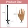 Silicone Practice Hands for Acrylic Nails with Stand Bracket Make-up Nail Practice Hand Flexible Hand Painted Mannequin Hands for Nails Art Training Tool (New 4#-Left Hand)