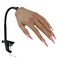 Silicone Practice Hands for Acrylic Nails with Stand Bracket Make-up Nail Practice Hand Flexible Hand Painted Mannequin Hands for Nails Art Training Tool (New 4#-Left Hand)
