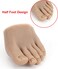 Practice Fake Foot Model, Soft Silicone Fake Foot Tool Prosthetic Manicure Tool with Half Foot Design, Mannequin Feet Practice Fake Training Foot for Nails Tips Art Training (Left)