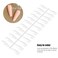 240pcs Clear Nail Swatches Sticks, Nail Art Polish Display Tips Manicure Supplies Equipment, Transparent(Long trapezoid 240 pieces)