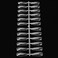 240pcs Clear Nail Swatches Sticks, Nail Art Polish Display Tips Manicure Supplies Equipment, Transparent(Long trapezoid 240 pieces)