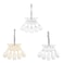 3 Sets Plastic Nail Swatches Crown Shape Fake Tips Nail Polish Display Board Practice Tool with Metal Ring Holder(Clear, White, Beige)