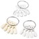 3 Sets Plastic Nail Swatches Crown Shape Fake Tips Nail Polish Display Board Practice Tool with Metal Ring Holder(Clear, White, Beige)