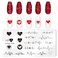 DANNEASY 6 Pieces Heart Nail Stamping Plate for Valentine's Day Nail Stamps Stencils Nail Art Stamping Kit Plates for Nails Design Manicure Template Tools Acrylic Nail Accessories