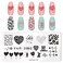 DANNEASY 6 Pieces Heart Nail Stamping Plate for Valentine's Day Nail Stamps Stencils Nail Art Stamping Kit Plates for Nails Design Manicure Template Tools Acrylic Nail Accessories