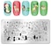 Nail Stamping Plate Christmas, DANNEASY 6 Pieces Nail Stamp Nail Art Stencils Winter Holiday Nail Template Plate Stamping For Nails (Chic Series)