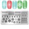 Nail Stamping Plate Christmas, DANNEASY 6 Pieces Nail Stamp Nail Art Stencils Winter Holiday Nail Template Plate Stamping For Nails (Chic Series)