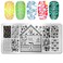 Nail Stamping Plate Christmas, DANNEASY 6 Pieces Nail Stamp Nail Art Stencils Winter Holiday Nail Template Plate Stamping For Nails (Chic Series)