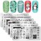 Nail Stamping Plate Christmas, DANNEASY 6 Pieces Nail Stamp Nail Art Stencils Winter Holiday Nail Template Plate Stamping For Nails (Chic Series)