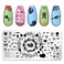 Nail Stamping Plate, DANNEASY 6 Pieces Nail Stamp Nail Stencils Flower Leaf Heart Stamping Plates For Nails Nail Design Kit Manicure Template Set (Lovely Series)