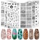 Nail Stamping Plate, DANNEASY 6 Pieces Nail Stamp Nail Stencils Flower Leaf Heart Stamping Plates For Nails Nail Design Kit Manicure Template Set (Lovely Series)
