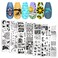 WOKOTO 6Pcs Beach Nail Stamping Kit Seaside Holiday Nail Stamping Plates For Nails Summer Nail Art Stamps Plates Palm Tree Boat Fish Flower Nail Stamp Plates For Nails Designs Stamps For Nail Art