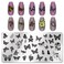 WOKOTO 6Pcs Butterfly Nail Stamping Plates Nail Stamps For Nail Art Stamping Kit Butterfly Feather Flower Stamping Plates For Nails Nail Stamp Plates Nail Plates For Nail Art Stamping Plates