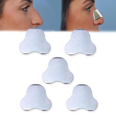 Aluminum Nasal Splints, External Nose Support Protector for Rhinoplasty Septoplasty Sur-gery, Nose Brace Fracture, ENT, Orthopedic Immobilization, Sliver,5PCS (S)