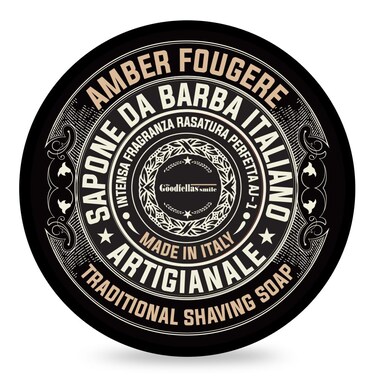 The Goodfellas' smile, Luxury Shaving Soap, Formulated for Use with A Shaving Brush, Made in Italy (Amber Fougere/Lavender &amp; Sandalwood)