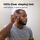 Shaping + Styling Tool for Men, Clear Guide with Barber Pencil to use with Trimmer or Razor for Beard, Hairline, Mustache, &amp; Faces, The Cut Buddy