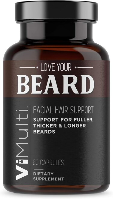 Love Your Beard Supplements for Faster Hair Growth &ndash; Promotes a Thicker, Fuller, Masculine Beard Quickly for All Hair Types w/29 Hair &amp; Beard Growth Vitamins