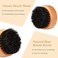 10 Sets Men's Beard Grooming Kit: Natural Boar Bristle Brush, Pear Wood Dual-Sided Wide Tooth Comb, Travel Pouch - Perfect Valentine Gift (Circle)