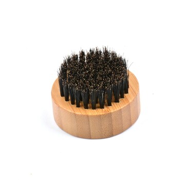 1pc Round Wooden Beard Brush Beard Comb with Tinplate Box for Men Long Beard Grooming and Shaping Salon Hair Removal Brush Cutting Kits Accessories