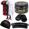 Goiple Hair Care Kit for Men's 360 Wave - Pomades for Strong Hold, Easy Wash, Moisture Control, Silky Shine &amp; Training, Curved Brush, Durag Cap Set, Du-rag, 