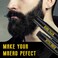 Beard Filler, 2-in-1 Filling Stick and Brush for Men, Waterproof Long-Lasting Natural Finish, Enhances Facial Hair and Moustache Makeup - Black