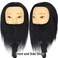 6" Male Mannequin Head with Beard 100% Human Hair Haircut Manikin Head for Cosmetology Straight Thick Hair Doll Head with Human Hair with Stand Practice Cutting Styling (6 Inches Beard 1B#)