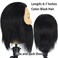 6" Male Mannequin Head with Beard 100% Human Hair Haircut Manikin Head for Cosmetology Straight Thick Hair Doll Head with Human Hair with Stand Practice Cutting Styling (6 Inches Beard 1B#)