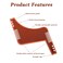 Beard Shaper 6 Pack Beard Shaping Tool Styling Template Comb Set Haircut Tools Template for Trimming for Men's Jaw Cheek/Neck Line Trimming,Mustache, (Blak,Brown)