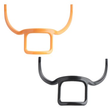 2 Pack Men's Beard Styler Hairline Styler Beard Shaping To Facial Hair Outline Template Beard Styling Tools Goatee Beard Groomer (Black and Orange)