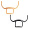 2 Pack Men's Beard Styler Hairline Styler Beard Shaping To Facial Hair Outline Template Beard Styling Tools Goatee Beard Groomer (Black and Orange)