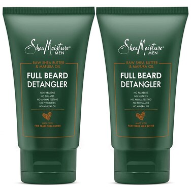 SheaMoisture Men Full Beard Detangler and Conditioner with Maracuja Oil &amp; Shea Butter - Rich Moisturizing Cream to Soften and Detangle, Pack of 2-4 Oz Ea