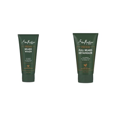 SheaMoisture Beard Wash for a Full Beard Maracuja Oil &amp; Shea Butter to Deep Clean and Refresh Beards 6 oz &amp; Full Beard Detangler for Full Beards Maracuja Oil and Shea Butter