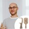 2pcs Bald Man's Comb, Bald Man Joke Hairbrush Bald Mans Comb and Brush Hairless Combing Funny Bald Man Wooden Grooming Tool Gag Gift for Bald Man Father Dad