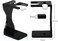 Teensery Black Acrylic Razor and Shaving Brush Stand Holder Razor Brush Base Beard Clean Shaver Kit for Men