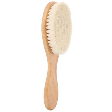 Soft Goat Hair Brush, Goat Hair Oil Head Brush with Wooden Handle Beard Hair Cleaning Tool Hairbrush Hair Styling Carving Cleaning Brush for Men Women Adult Face Hair Cleaning Brush