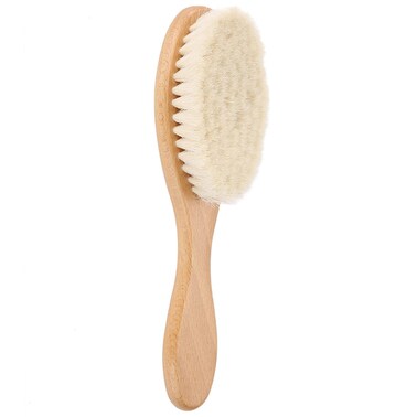 Soft Goat Hair Brush, Goat Hair Oil Head Brush with Wooden Handle Beard Hair Cleaning Tool Hairbrush Hair Styling Carving Cleaning Brush for Men Women Adult Face Hair Cleaning Brush