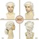 Regency Wig Colonial Judge Wig, Long Wave Wig for Man, Washington Halloween Costume, Cosplay Wig (Beige)