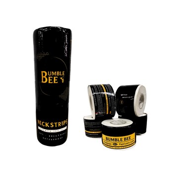 BUMBLE BEE Barber Supplies - Premium Neck Strips Barber, Barber Essentials 5 Rolls - 500 Strips, Quick Access, Easy to Use Barber Neck Strips, Essential Barbershop Accessories. (White)