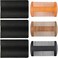 Natural Sandalwood Wooden Dual Action Beard and Mustache Comb Set with Leather Cases for Beards and Mustaches (Black, Yellow, Brown)