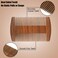 3 Pieces Natural Sandalwood Wooden Dual Action Beard and Mustache Combs with Faux Leather Cases (Brown)