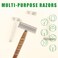 EZ Disposable Razor - 50pcs Eco Friendly Disposable Three Blade Shaving Razor for Men/Women's Grooming, Biodegradable Single-Use Body &amp; Face Shaver for Eco Friendly Product Gifts