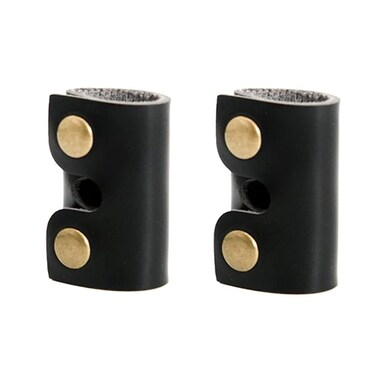 Leather Safety Razor Cover Travel Case, 2 Pcs Double Edge Razor Head Protecting Sheath, Safety Razor Blade Guard, Shaving Travel Cover Leather Cover Fits Most Safety Razors (Black)