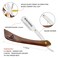 Straight Razor for Men, Professional Barber Wooden Single Edge Razor, Straight Blade Shaving Beard, Stainless Steel L Shape Cutthroat 5 Blades