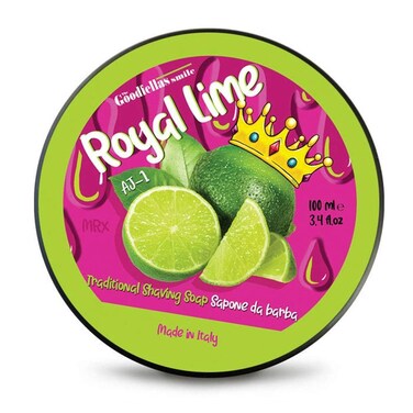 The Goodfellas' smile, Luxury Shaving Soap, Formulated for Use with A Shaving Brush, Made in Italy (Royal Lime)