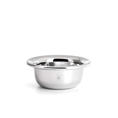 M&Uuml;HLE Shaving Soap Dish - Chrome Plated Stainless Steel Bowl, Luxury Shave Accessory for Men